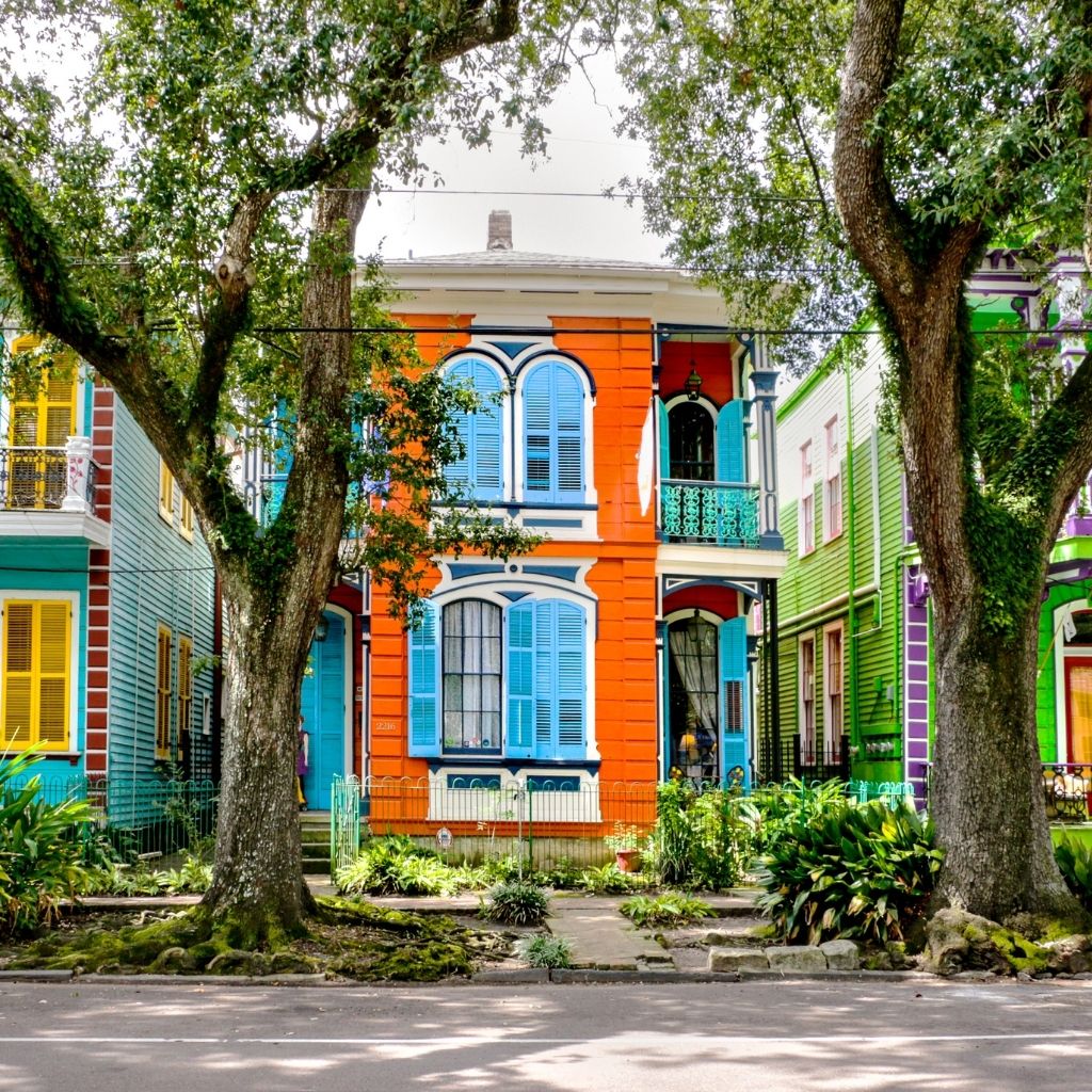 A beautiful building in the french quarter in New Orleans