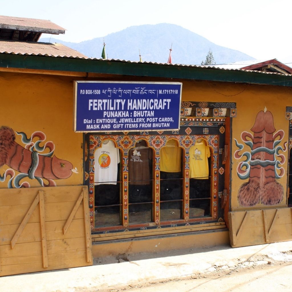 Fertility temple in Lobesa, Bhutan