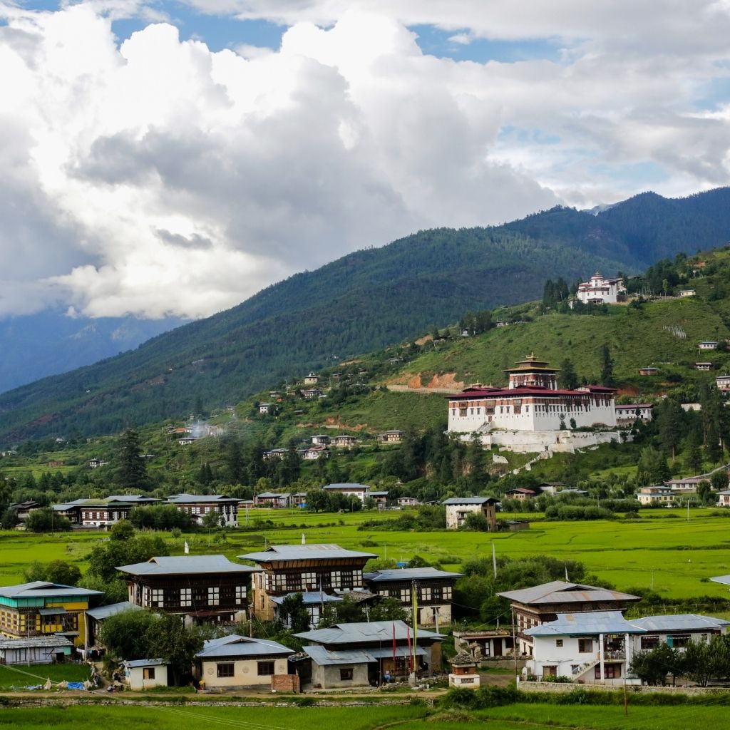 Beautiful landscape during summer in Bhutan