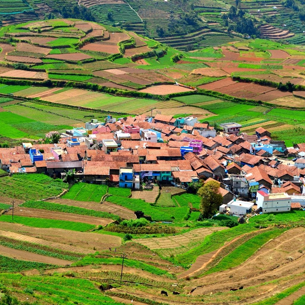 Scenic Poombarai village near Kodaikanal