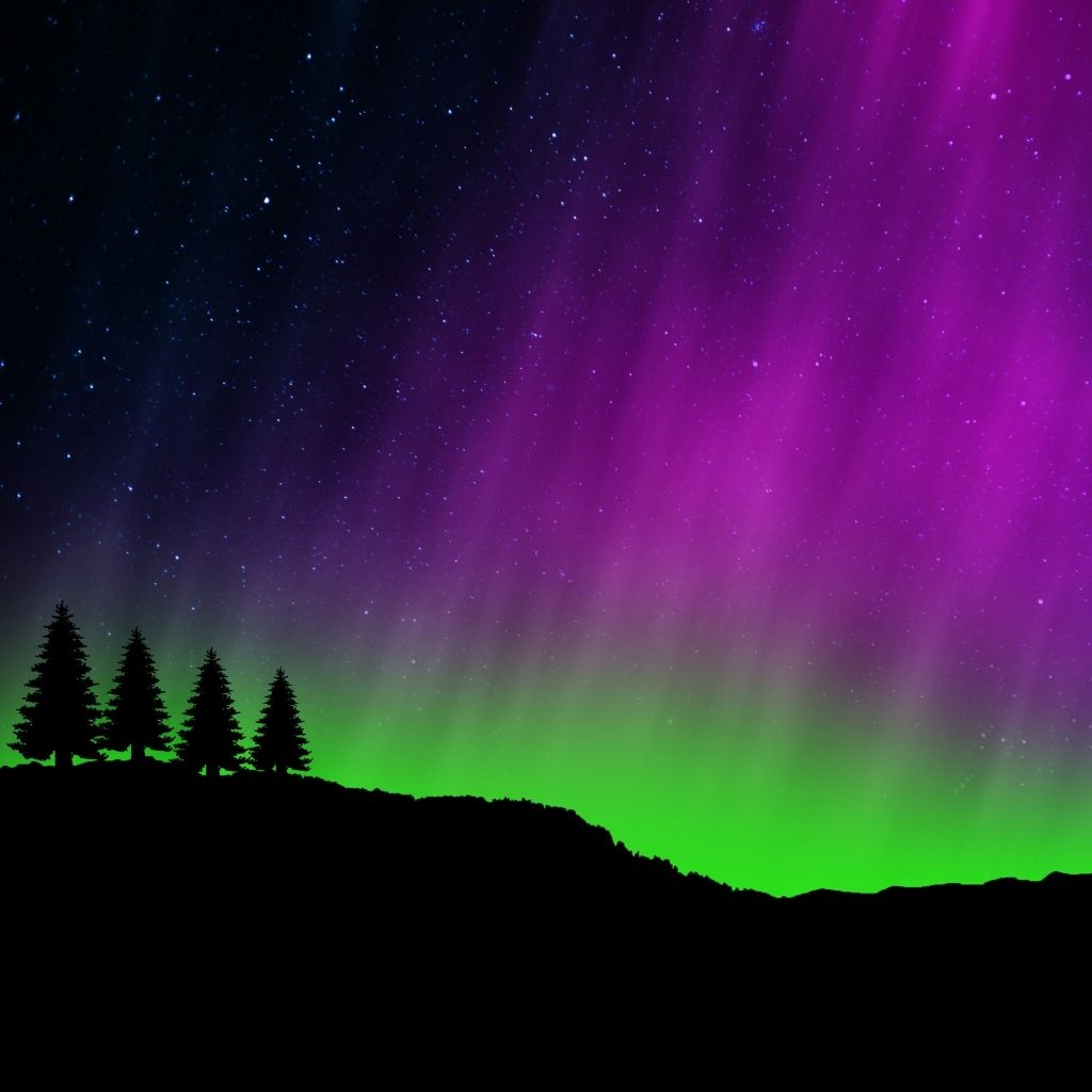 Colors of Northern Lights in Alaska