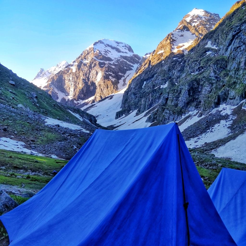 Campsites during the Hampta Pass trek