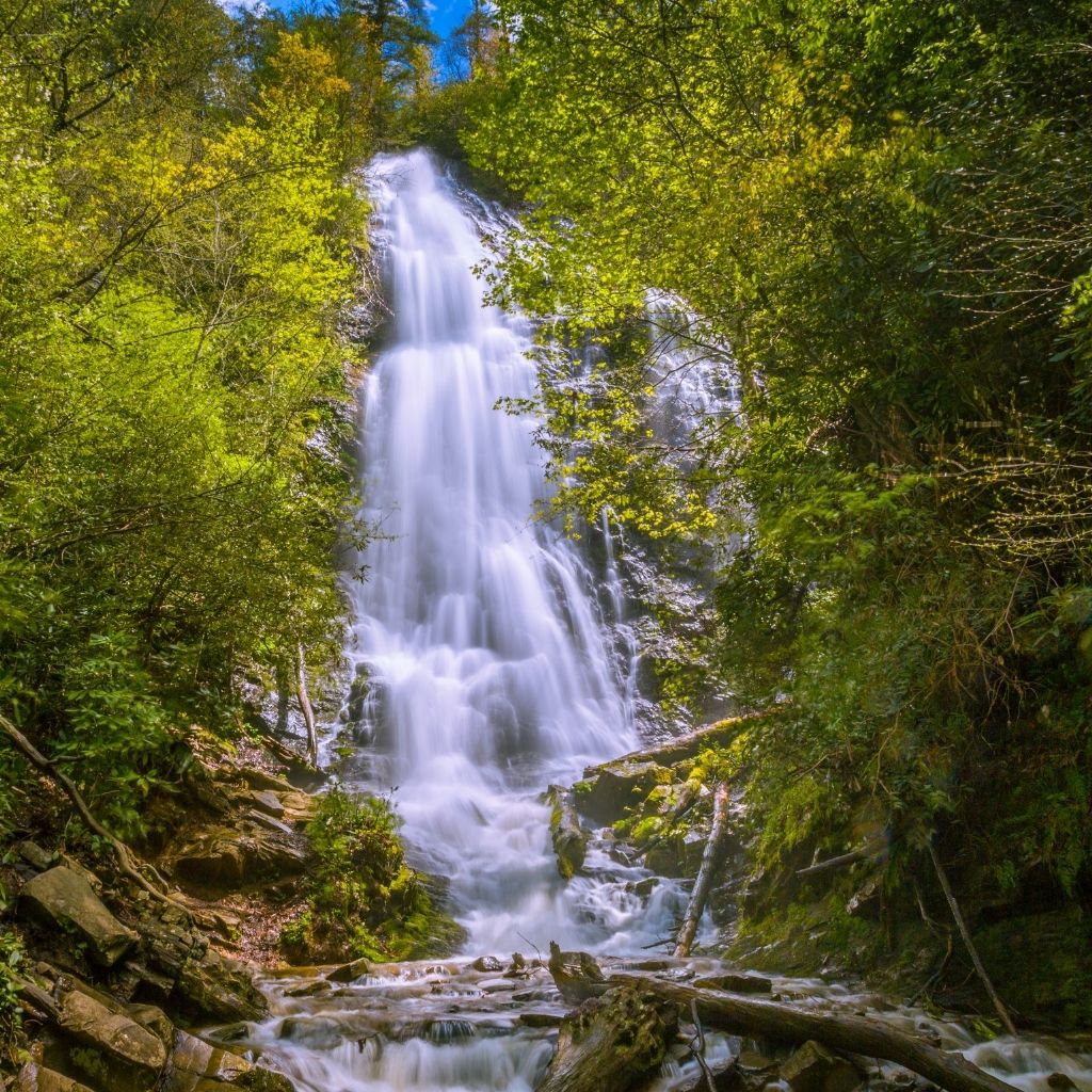 Mingo Falls in the great Smoky Mountains