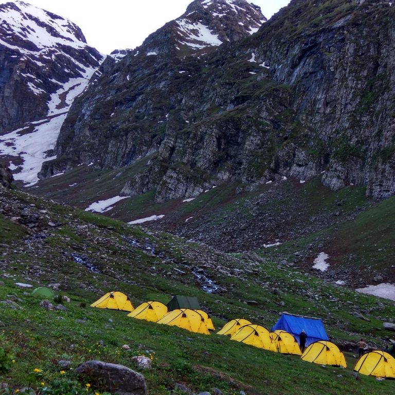 hampta pass trek base camp