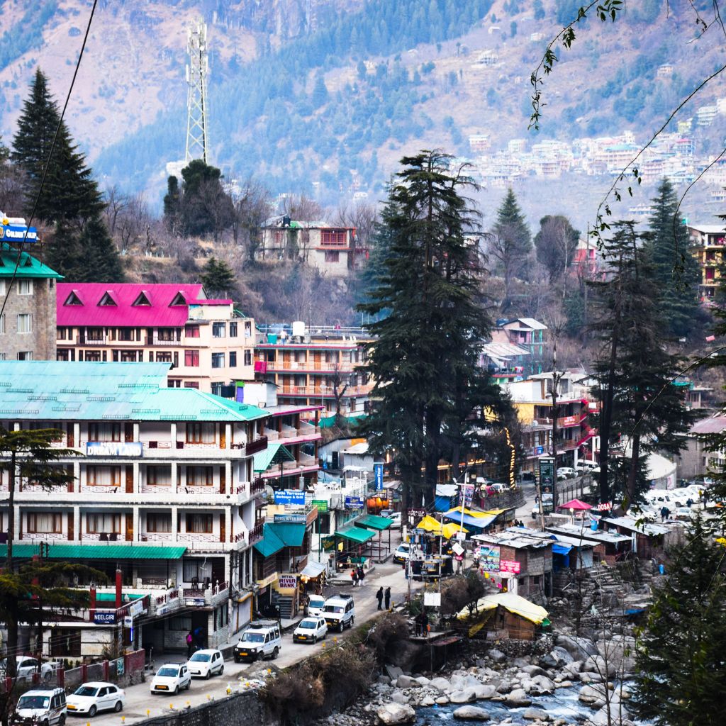 The beautiful view of Manali during Hampta Pass trek.