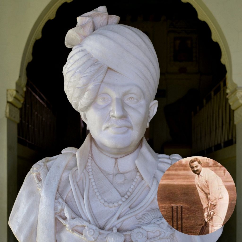 Statue of famous cricketer Ranjitsinhji in Jamnagar