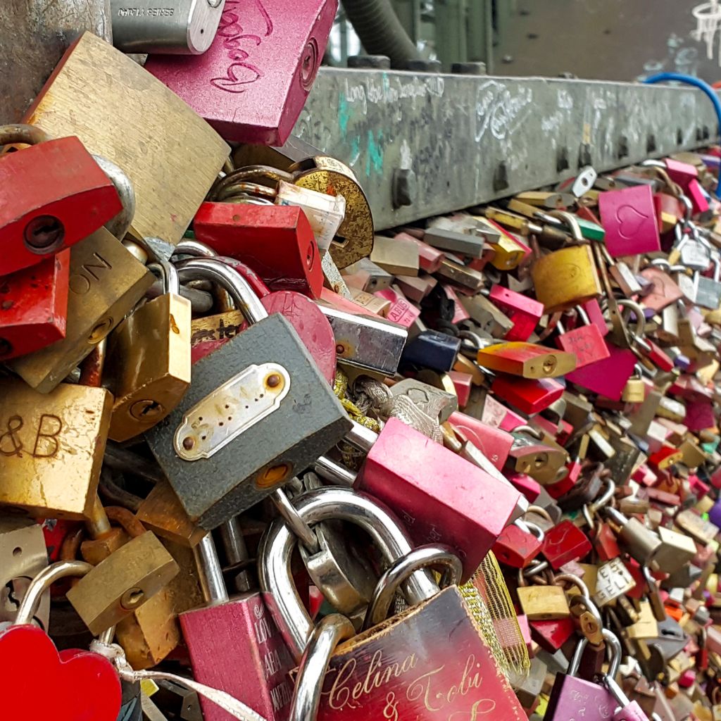 Send your lovebird a message at the Love Lock Bridge in San Antonio