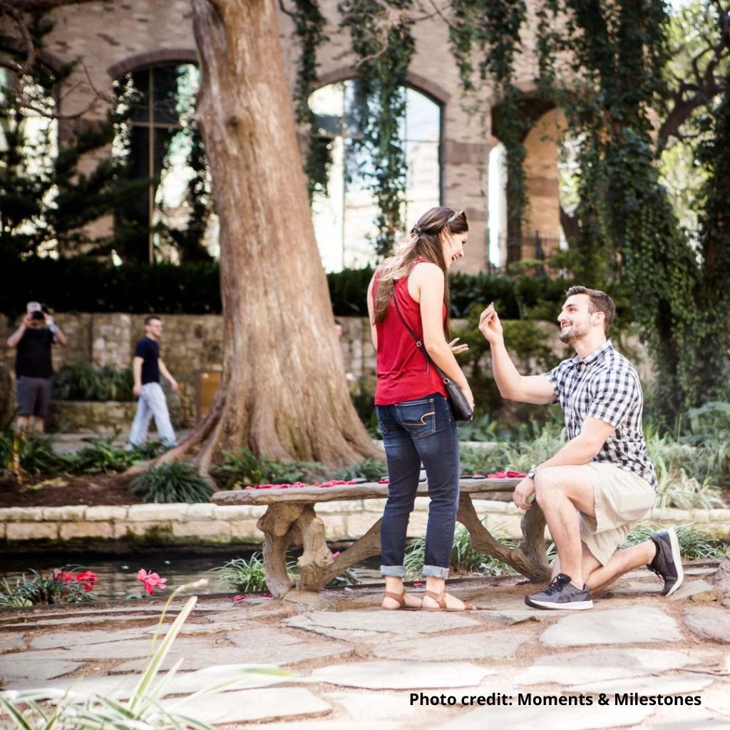 Witness a romantic proposal on the Marriage Island on San Antonio Riverwalk