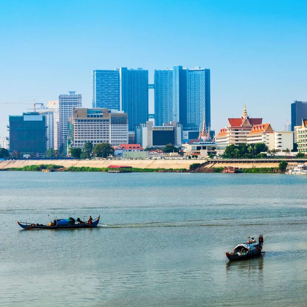 Phnom Penh Skyline in Cambodia