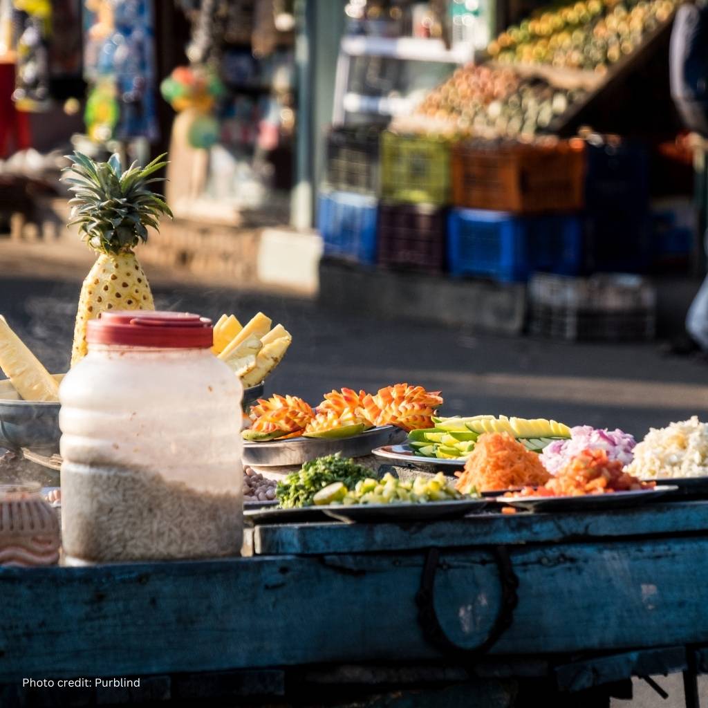 Fruit cart on the streets of Kodaikanal