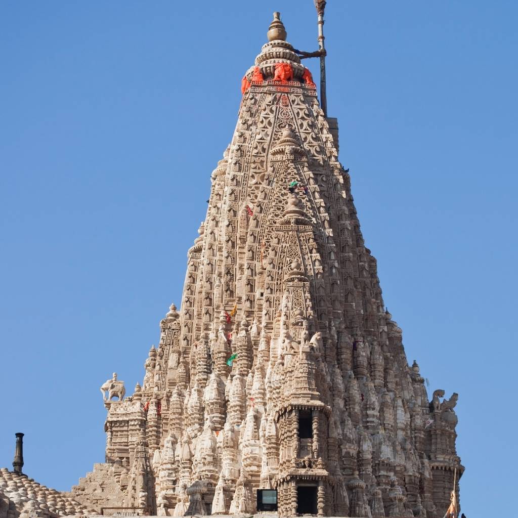 The breathtaking Dwarka temple