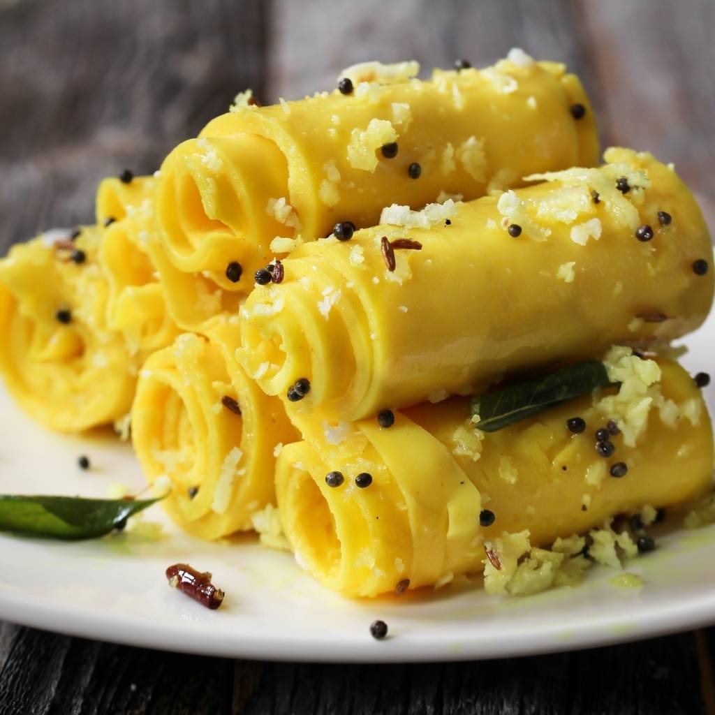 Gujarati food dish - khandvi