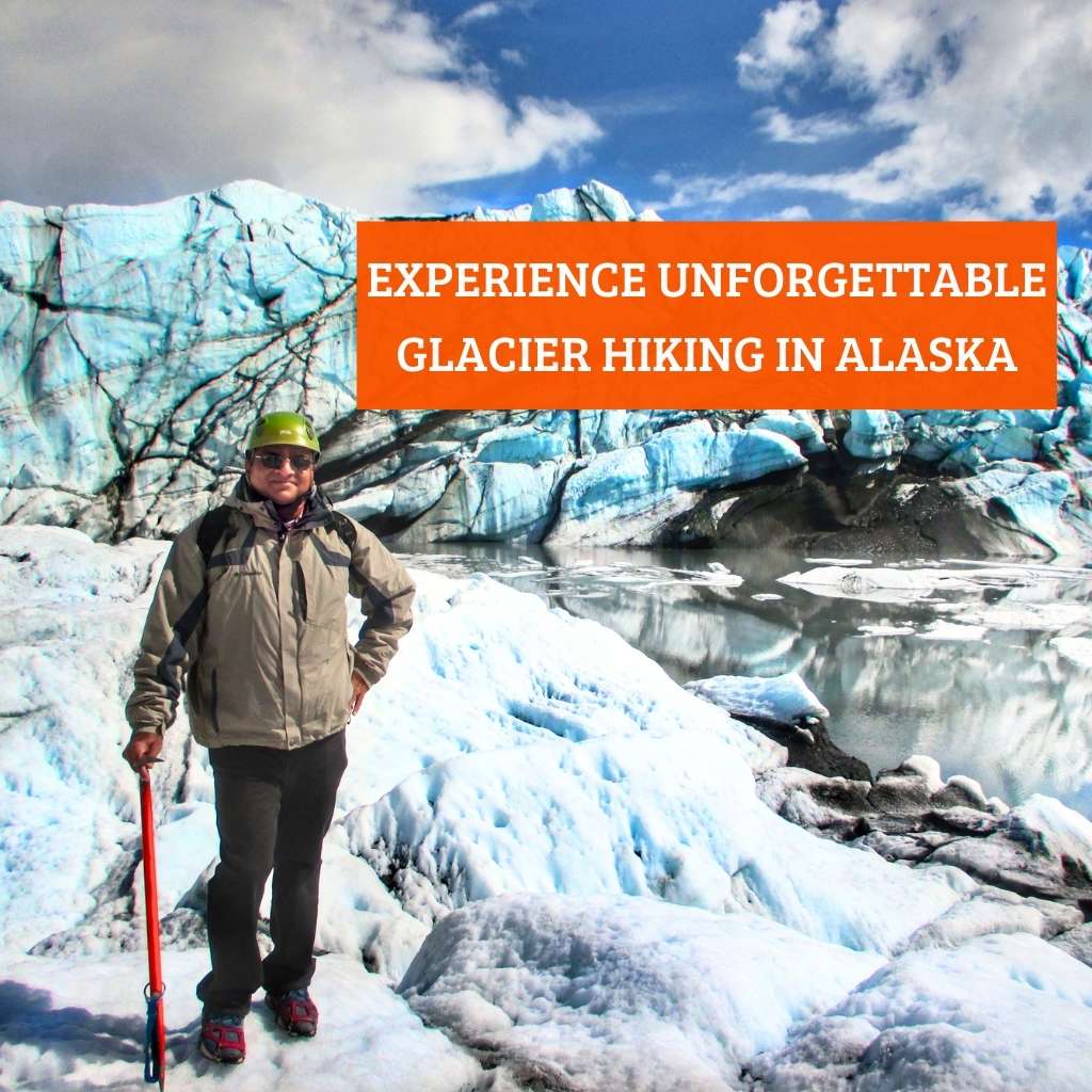 Me during the glacier hike in Matanuska Glacier or Alaska