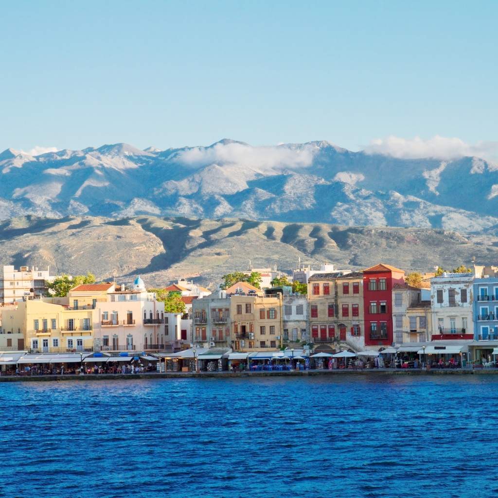 Venetian harbor of Crete on a beautiful sunny day