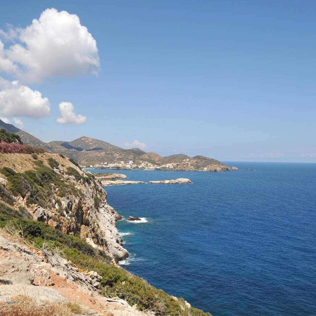 Rocky and steep coastline of Northern Crete