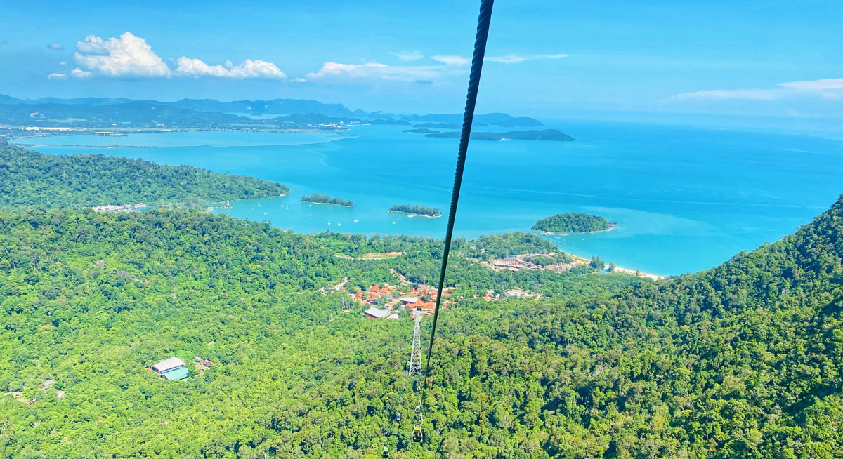 A stunning view of the Andaman sea from the SkyCab gondola