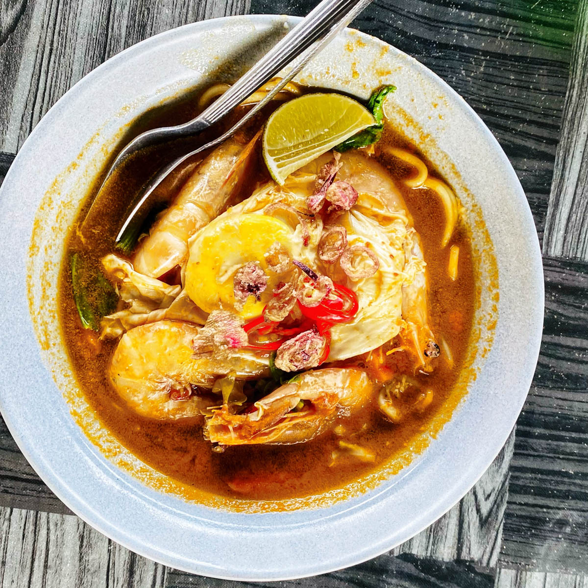 Mee Udang - a popular combo dish that attracts local tourists to Pulau Tuba