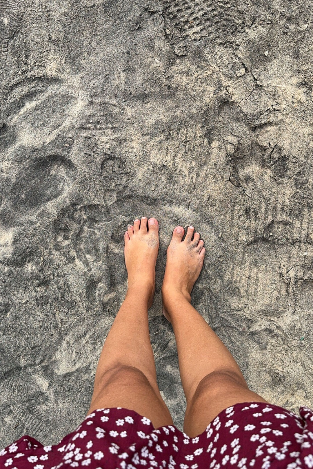 It's a really black beach here in Black Sand Beach in Langkawi