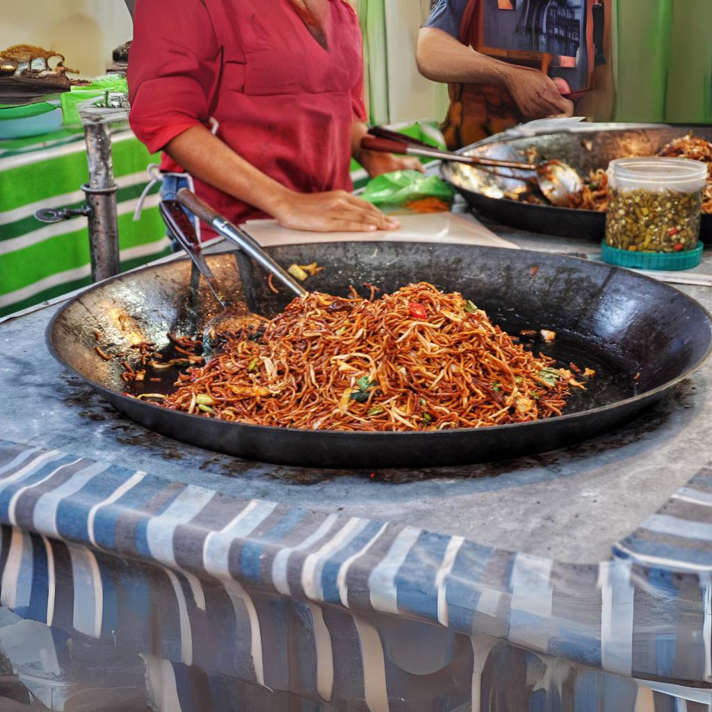 A Langkawi night market staple, fried noodles come in a variety of ingredients and flavors