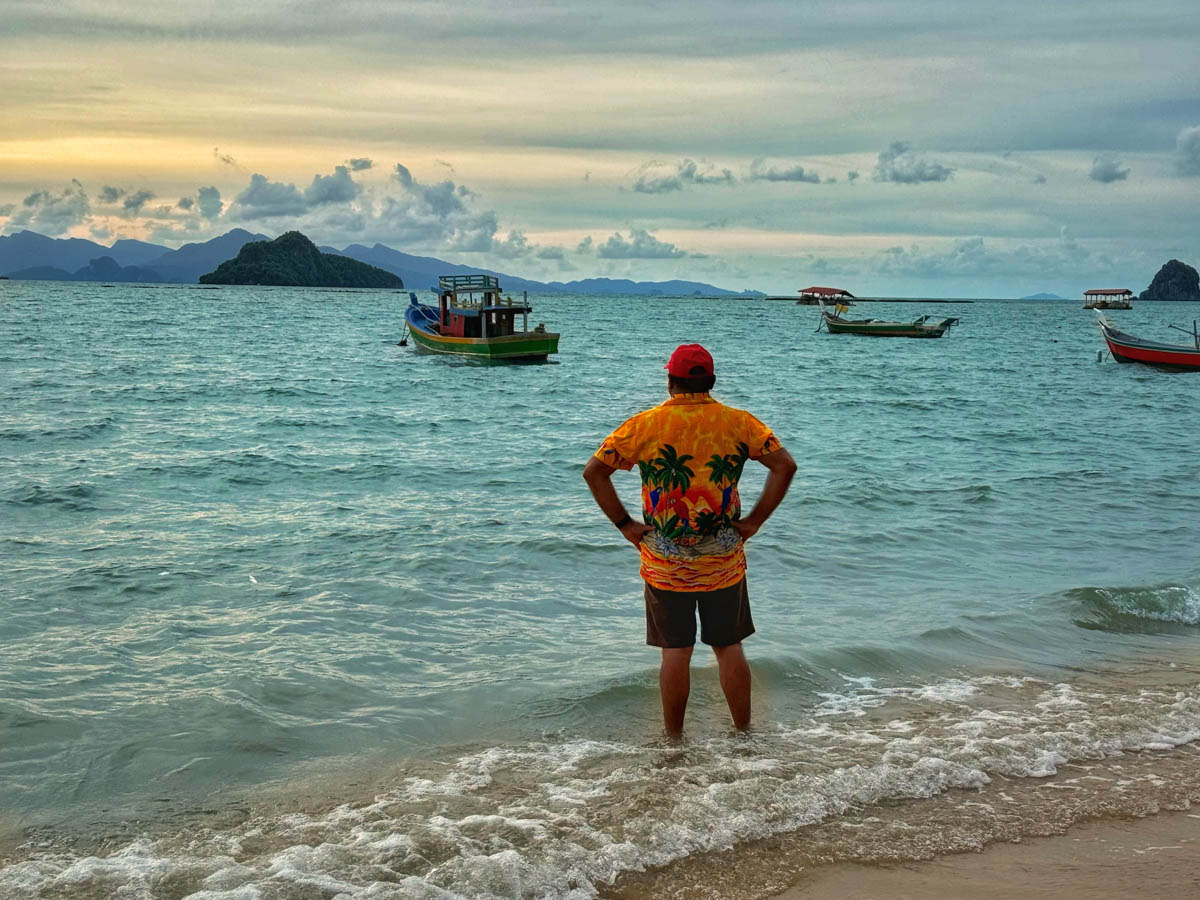 It's me, taking in the tranquility of the beach and the endless ocean