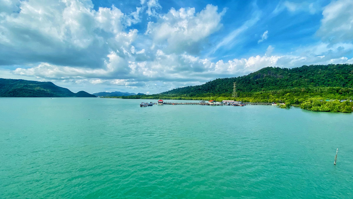 Scintillating view from the bridge of Selat Lubuk Chempedak jetty