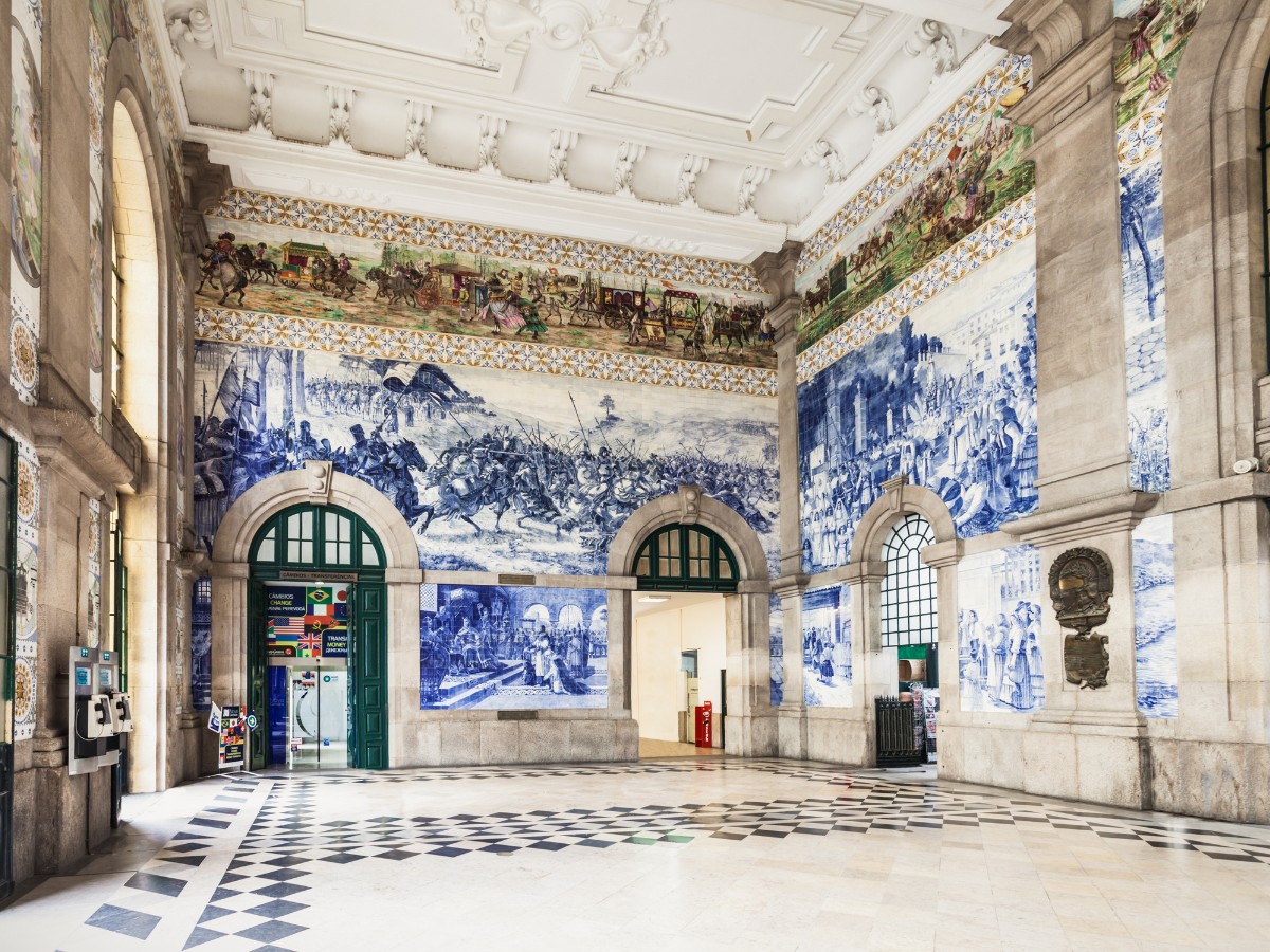 The Sao Bento railway station is a spectacle in itself, standing proudly in the heart of Porto