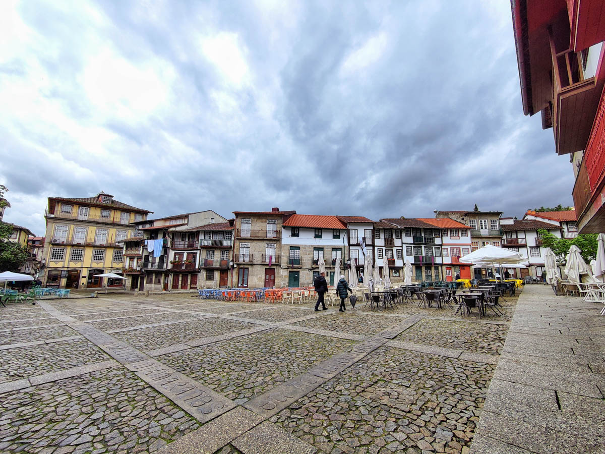 The Guimaraes town center, most of the cafes and shopping centres are located here