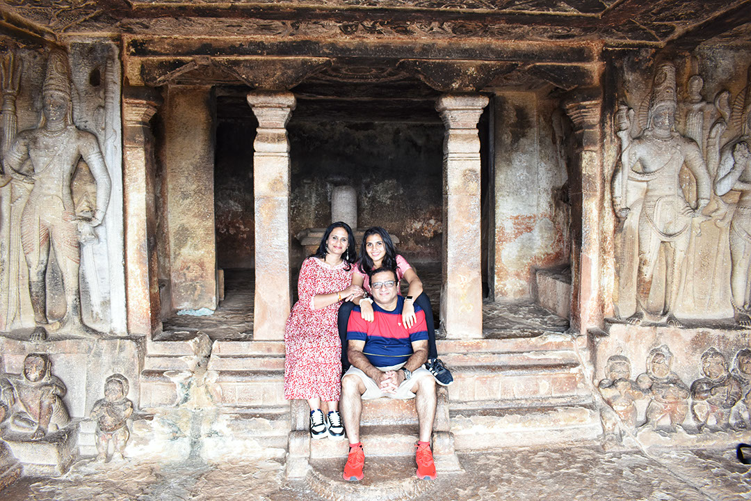 Family visit to the temples in Aihole, Pattadakal and Badami