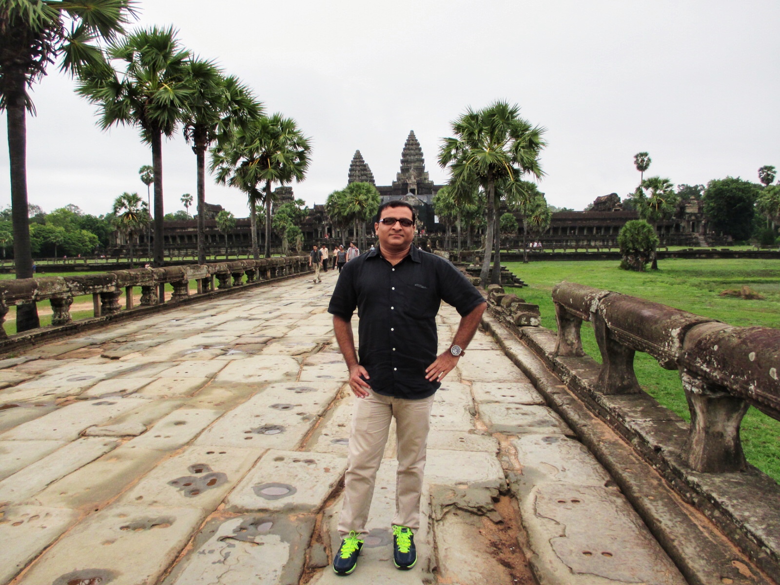 Rahuldev Rajguru posing in front of Angkor Wat in Cambodia