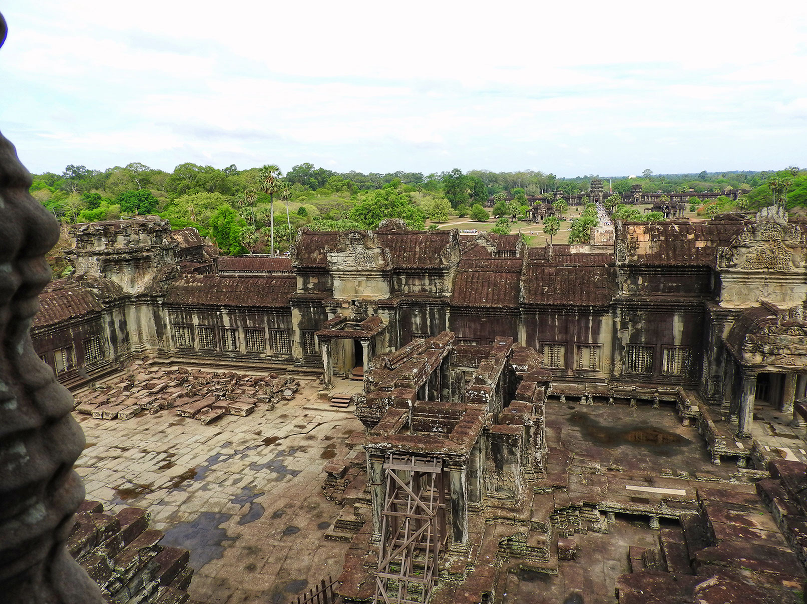 Restoration work in progress at Angkor Wat in Cambodia