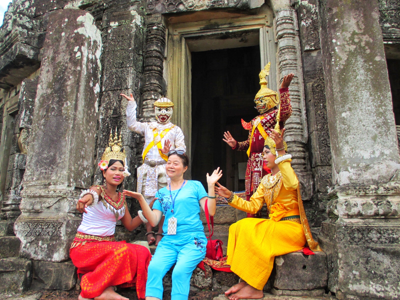 Locals perform an Apsara dance inside Bayon temple