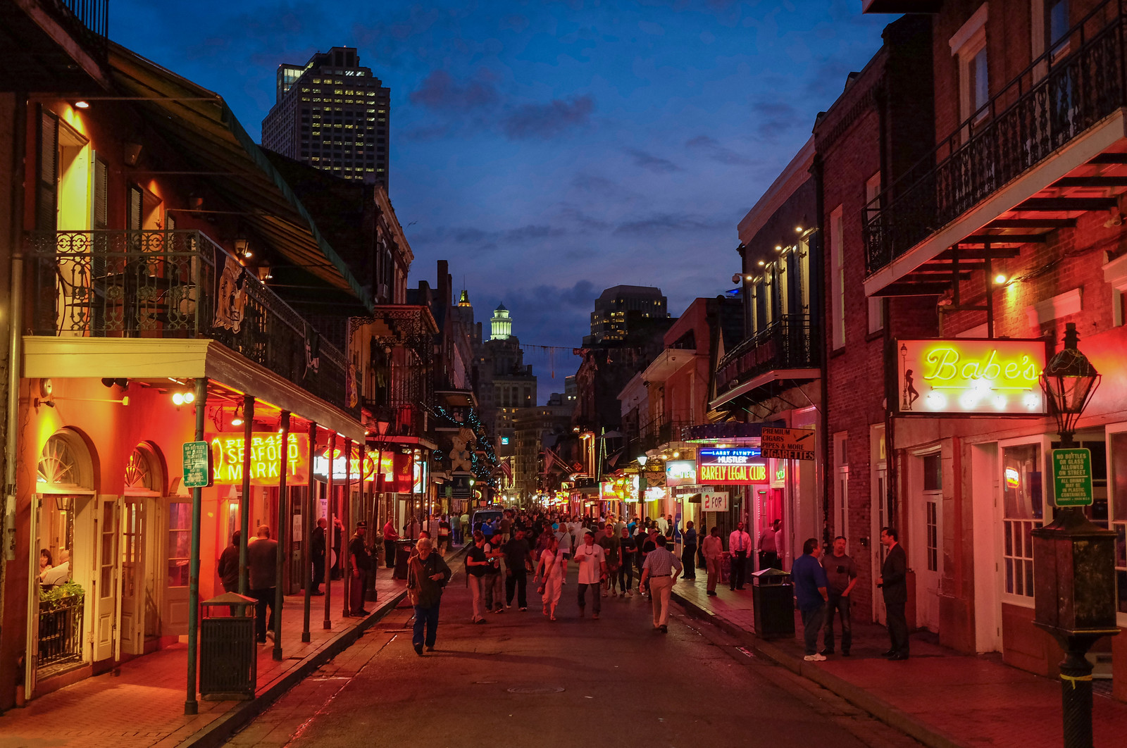 Bourbon Street is Party hub of New Orleans