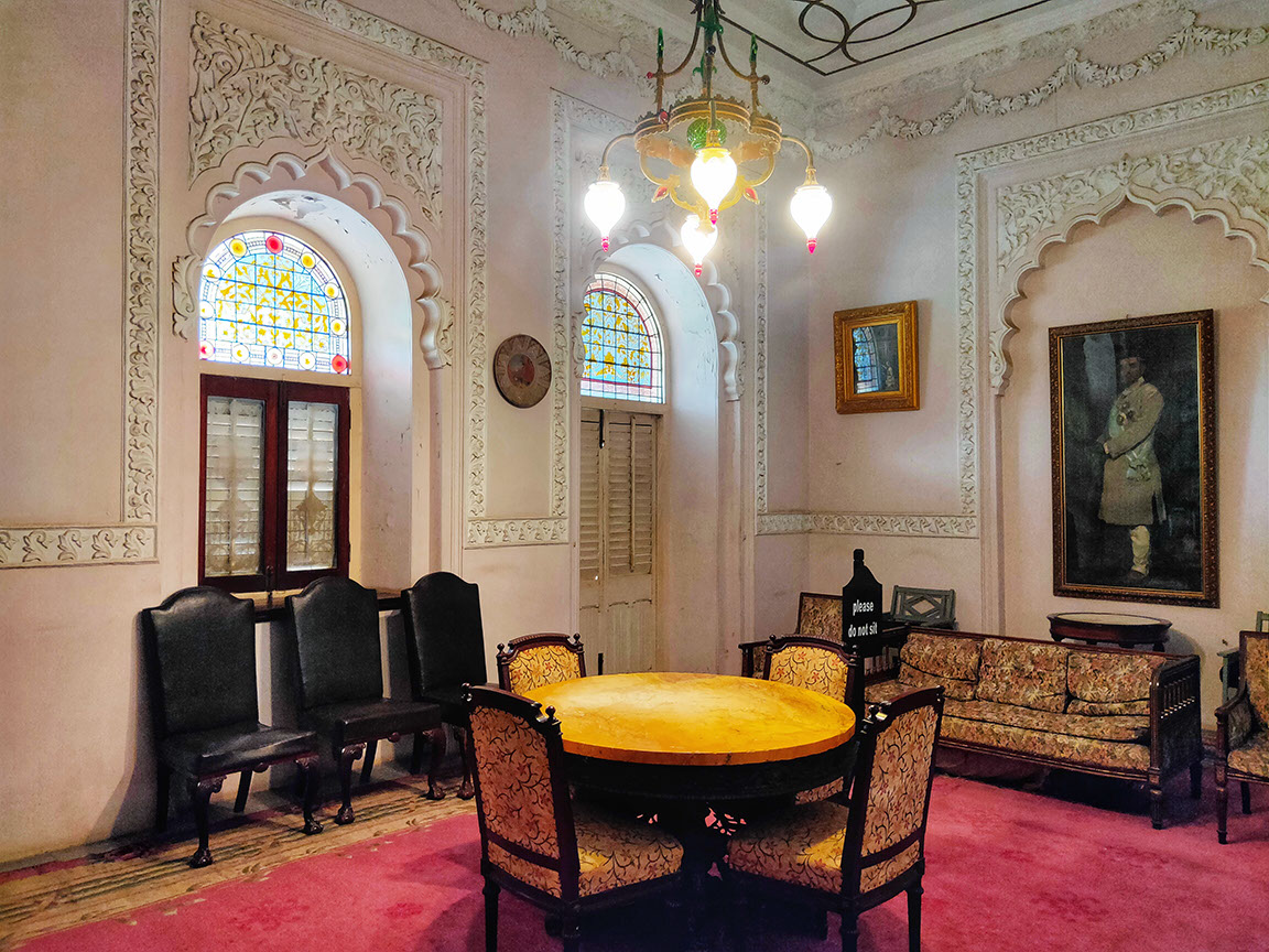 Swagat Kaksh or Living Room in Laxmi Vilas Palace