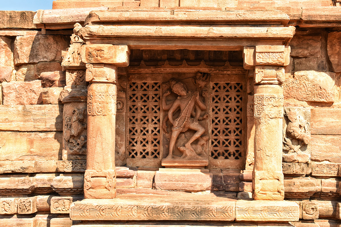 Southern wall with an 8-armed Shiva killing demon Andhaka in Galaganatha Temple