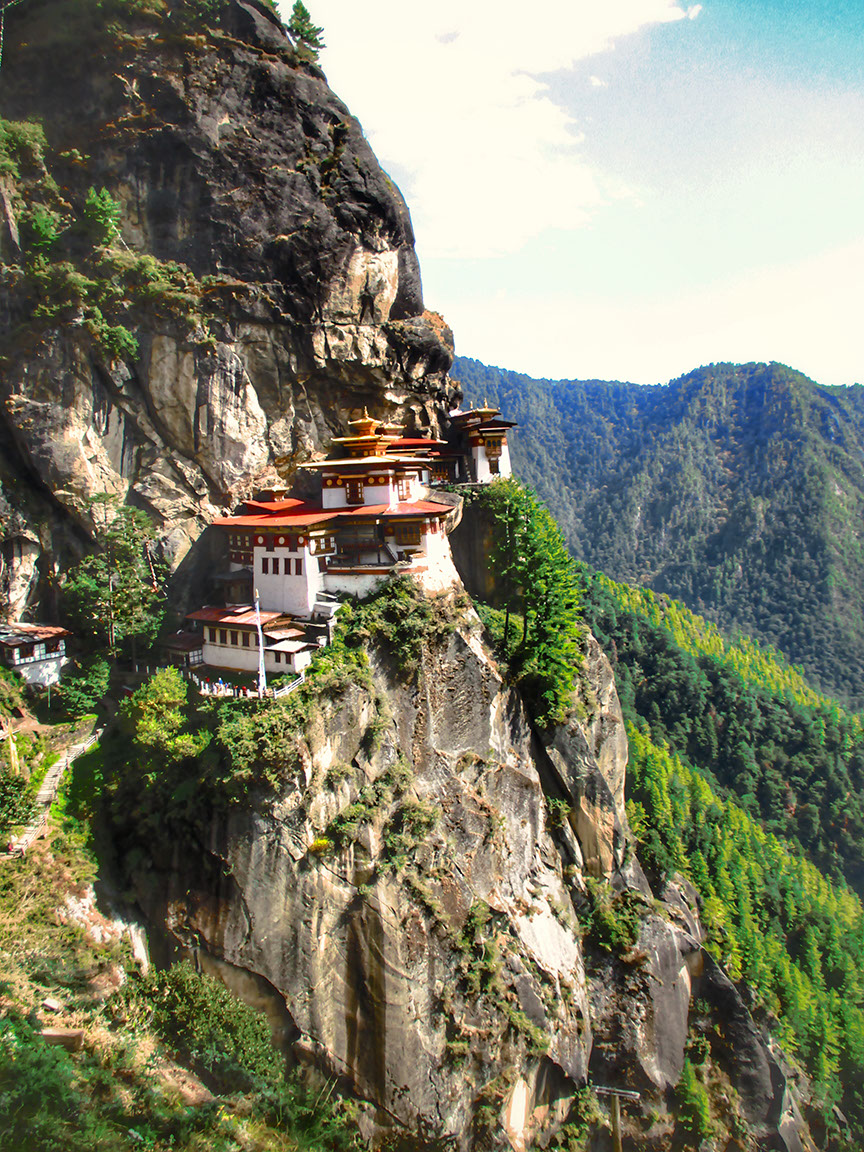 A stunning view of Tiger's Nest in Bhutan
