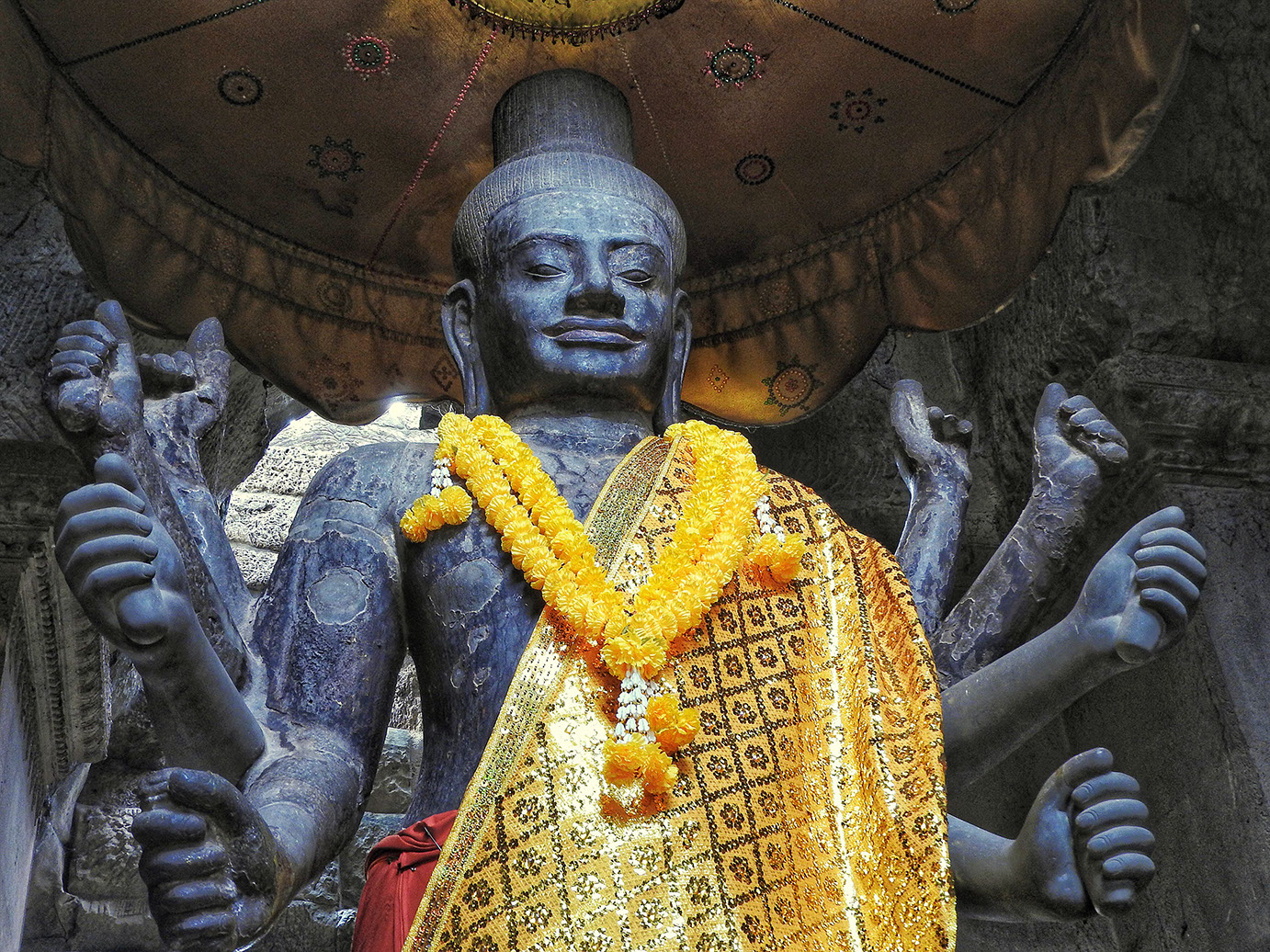 Reach Statue at Angkor Wat, an Eight-Armed Vishnu
