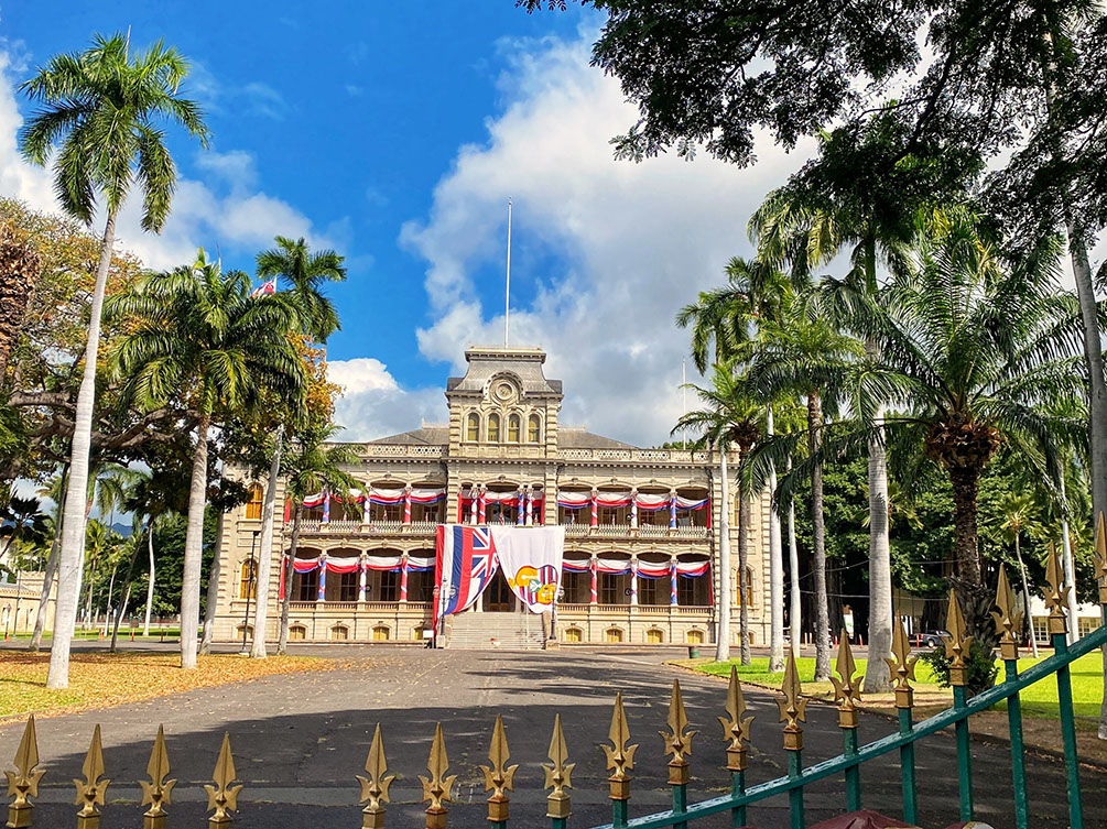 The iconic Iolani Palace of Hawaii is the solitary palace in the US