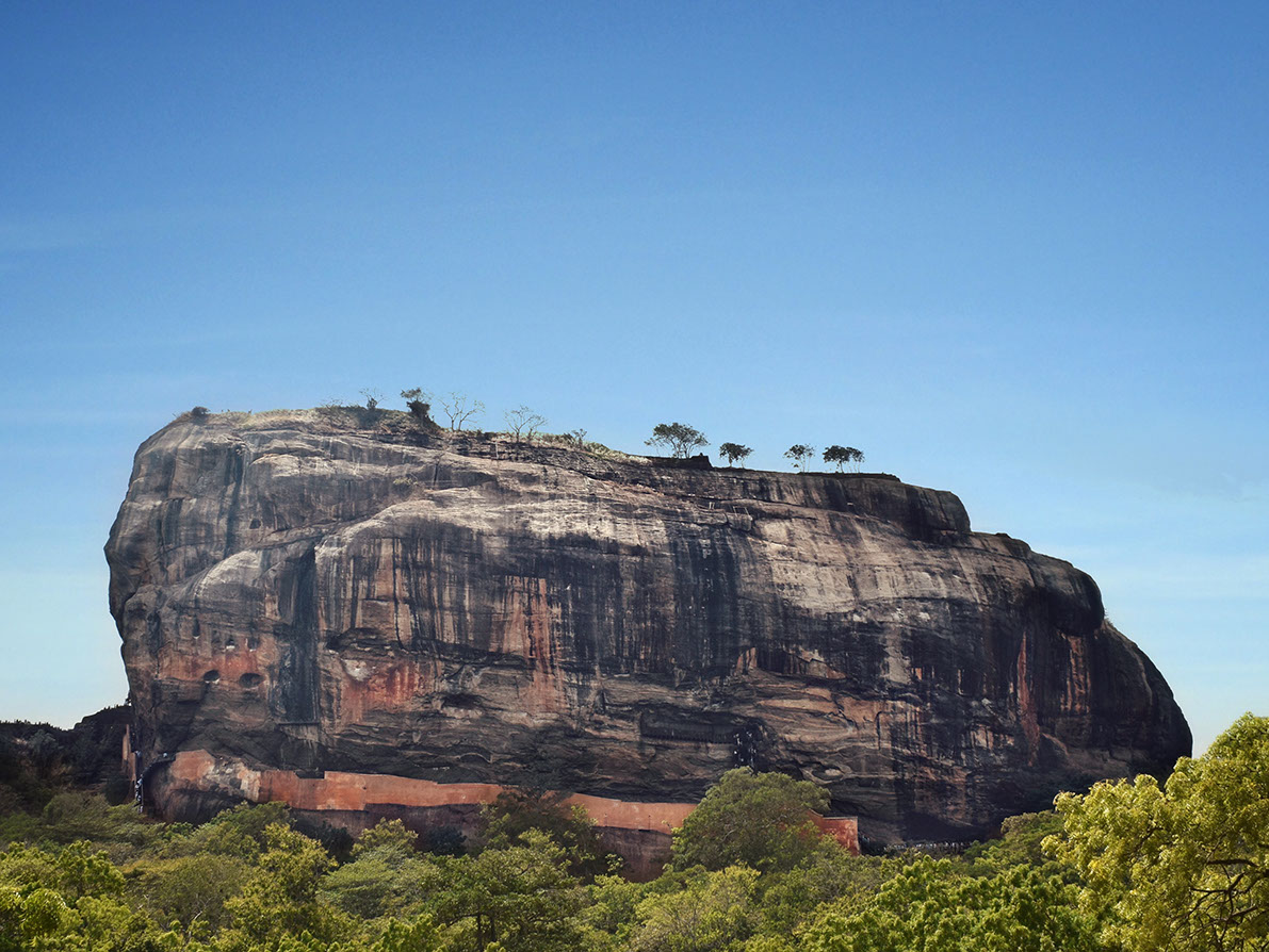 Sigiriya Rock as observed from the distance