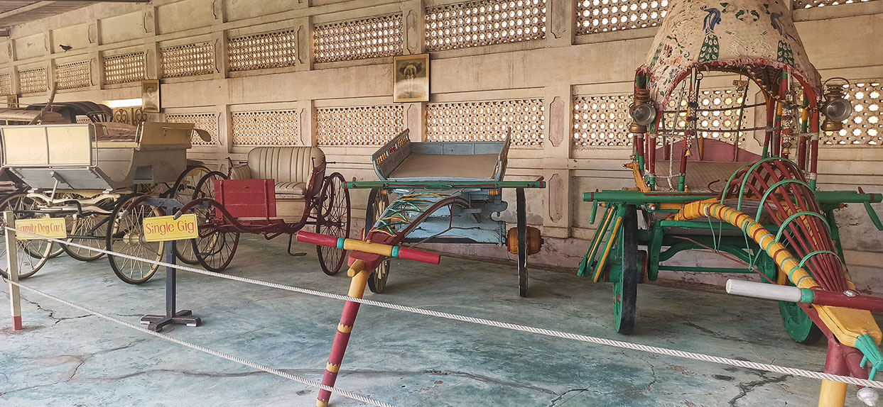 Vintage Horse-drawn carriage at museum in Ahmedabad