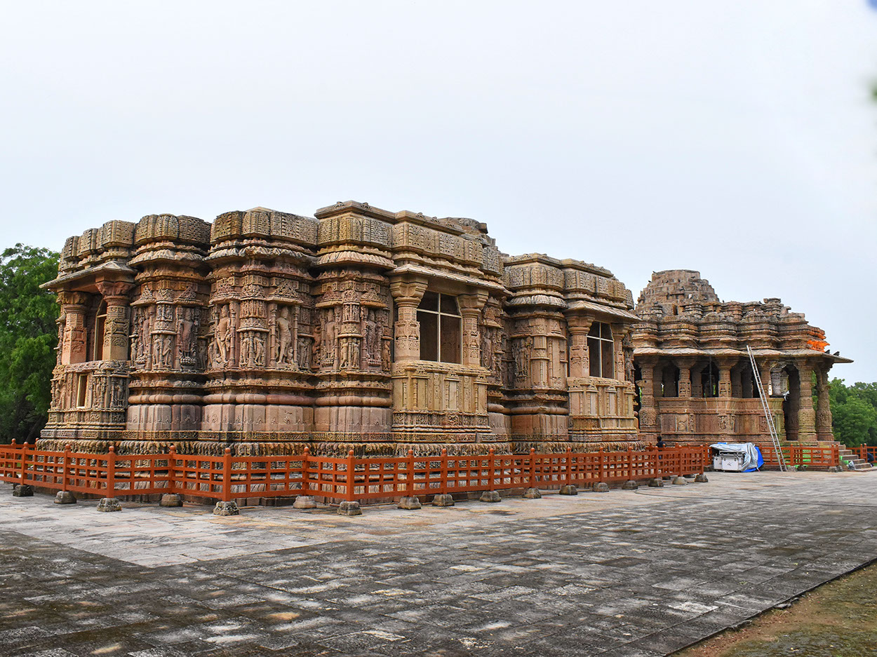 Southwest view of Modhera Sun Temple