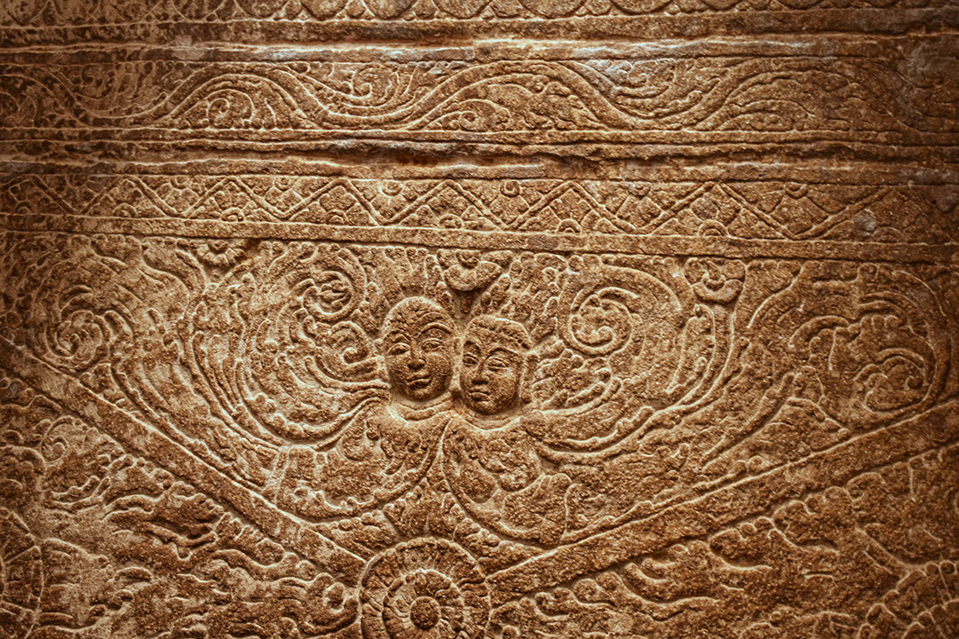 A depiction of Kinnara-Kinnari on the ceiling of the Jain cave temple in Aihole