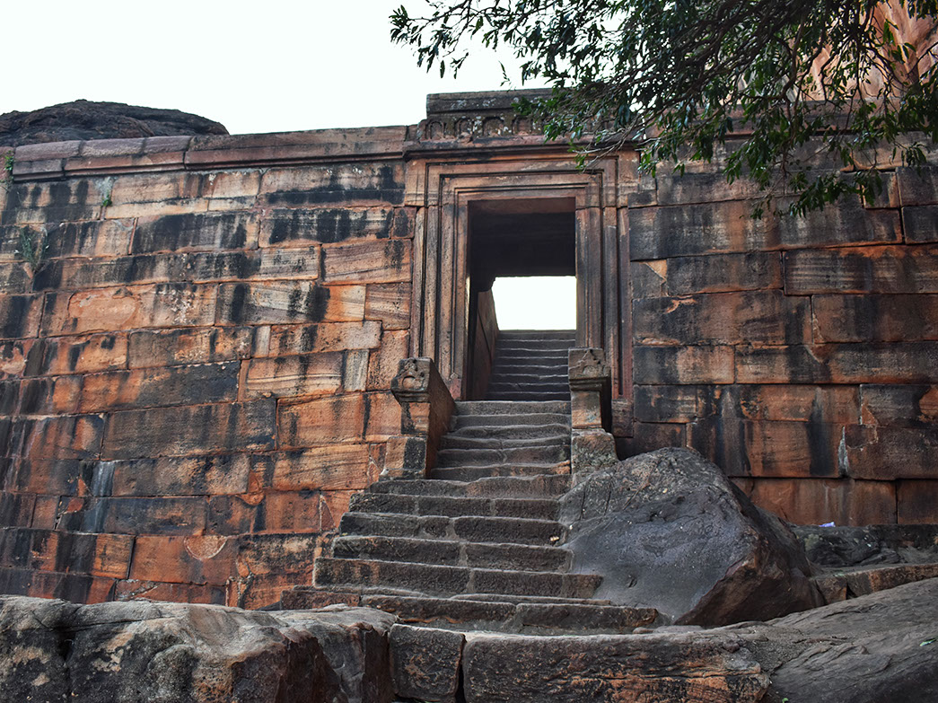 The steps leading to third Badami cave temple