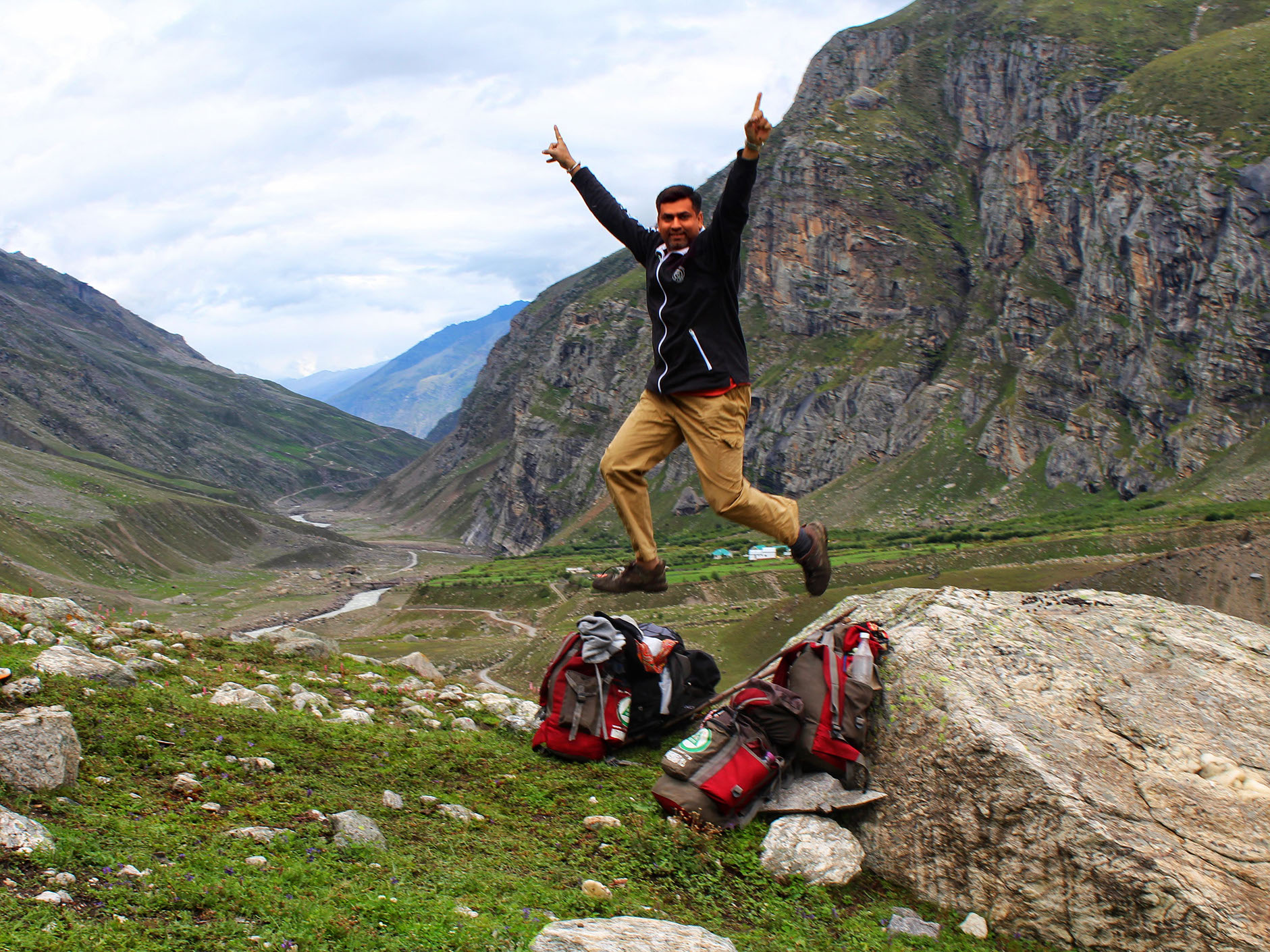 Joy on successfully completing the Hampta Pass trek route