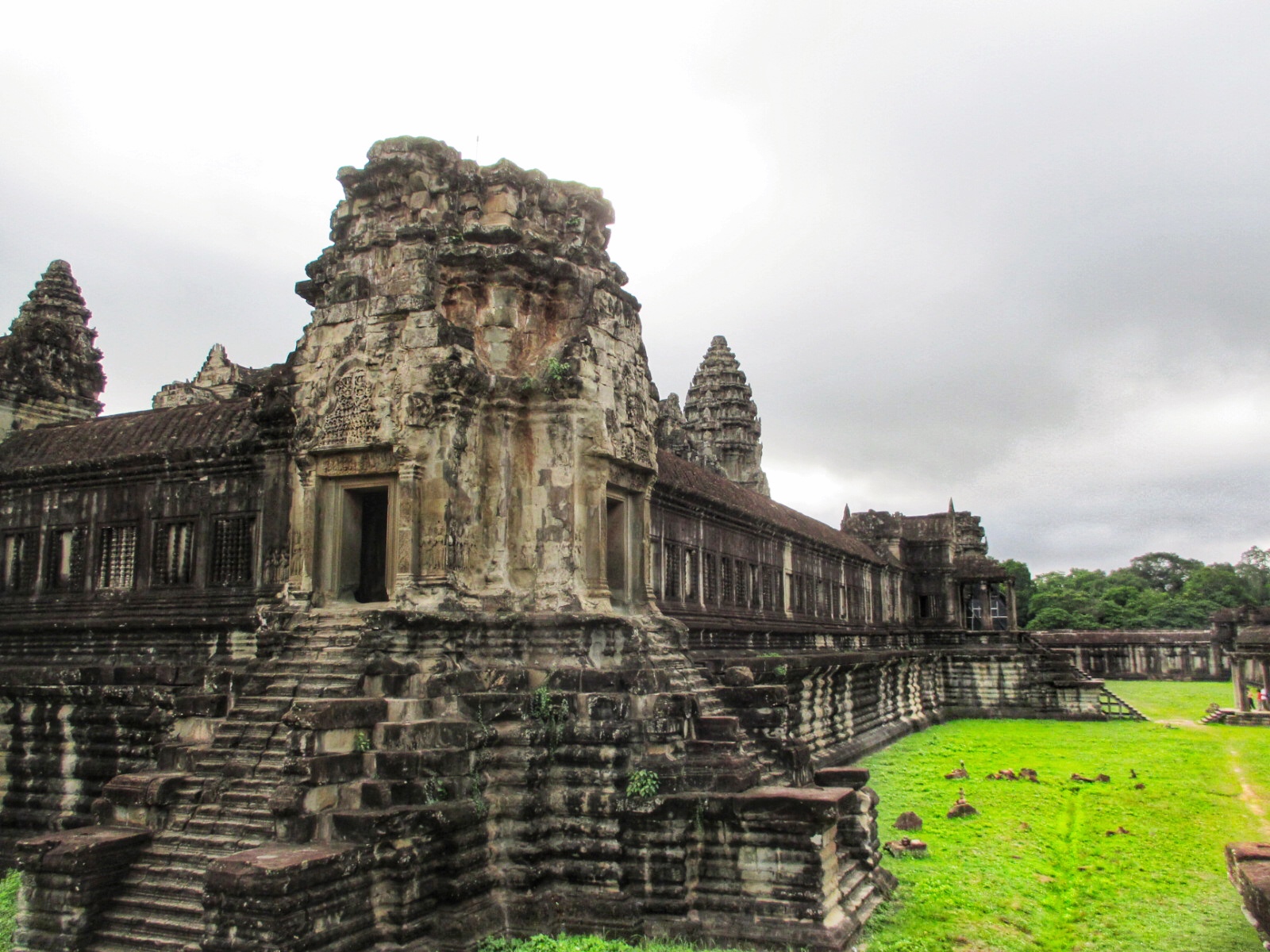 Outer view of 2-square-kilometer complex showcases the symmetry of Angkor Wat