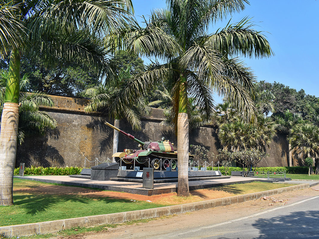 War memorial for Maratha Light Infantry at Moti Daman Fort
