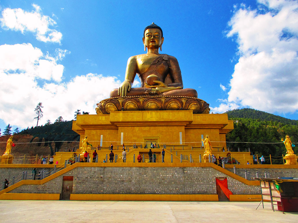 Buddha Dordenma on a hilltop of Kuensel Phodrang in Thimphu
