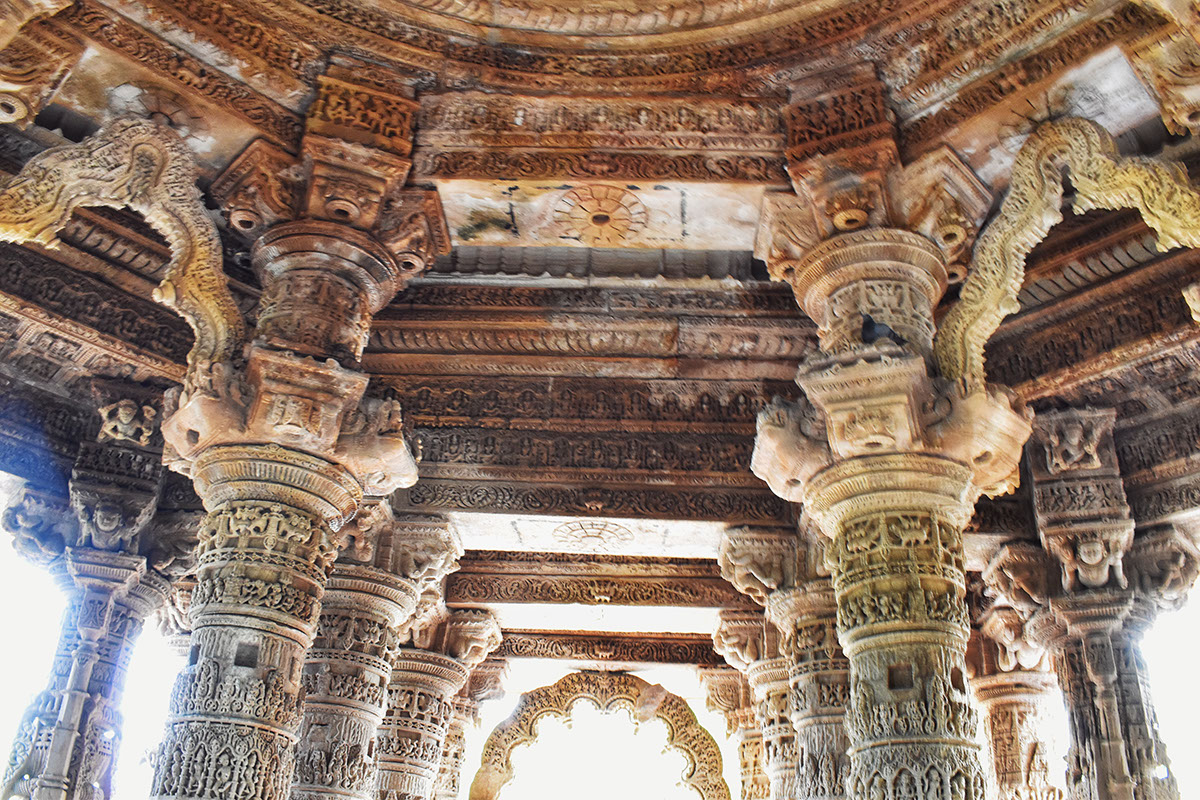 Stunning torans, pillars, and carvings of Modhera Surya Mandir