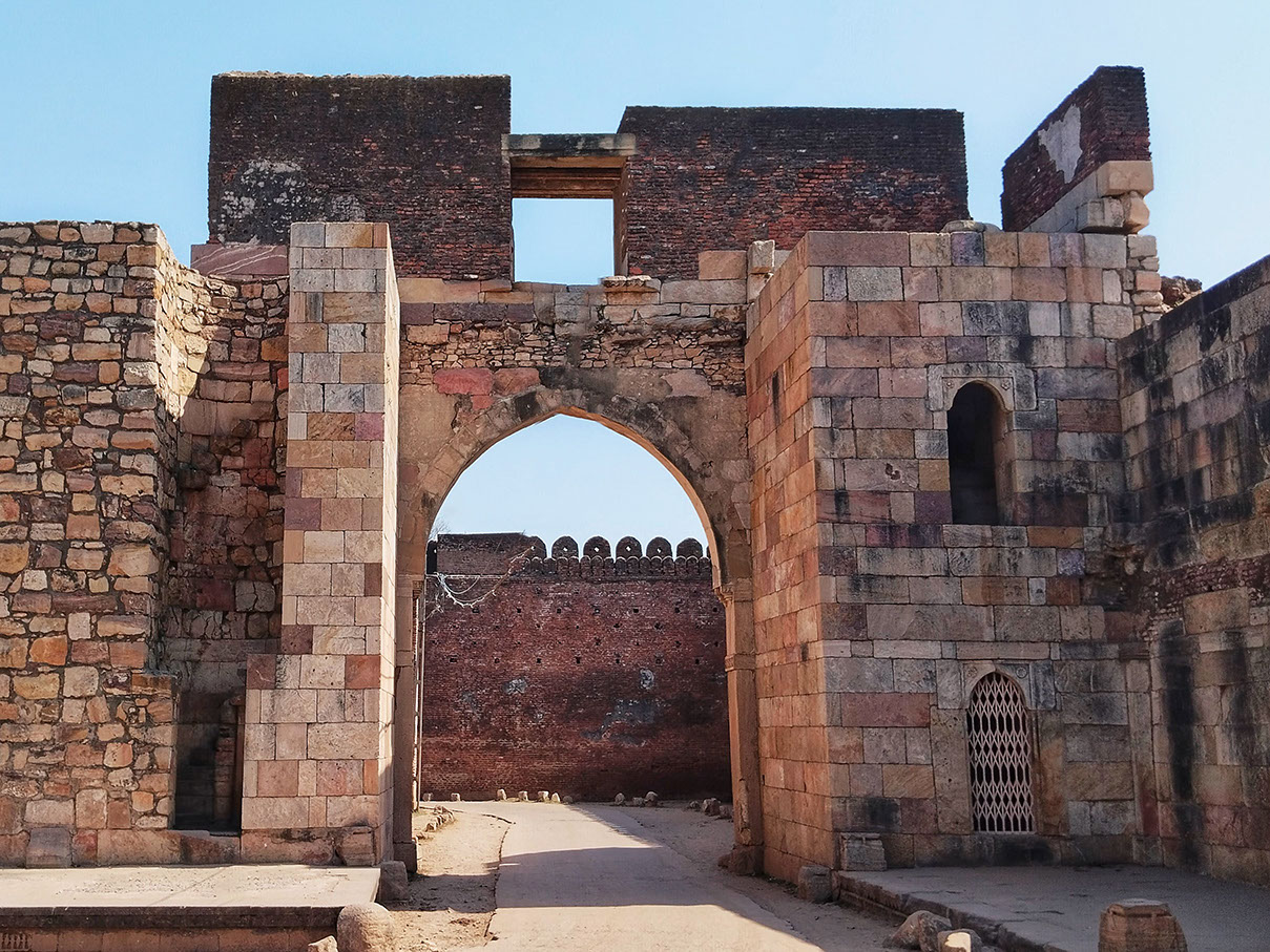 One of the resurrected gates in Pavagadh-Champaner Archaeological Park