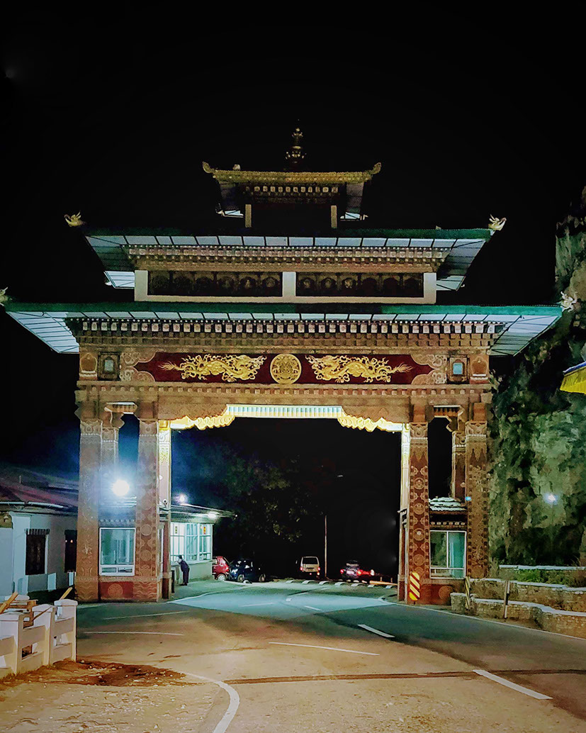 Entry gate of Thimphu in Bhutan