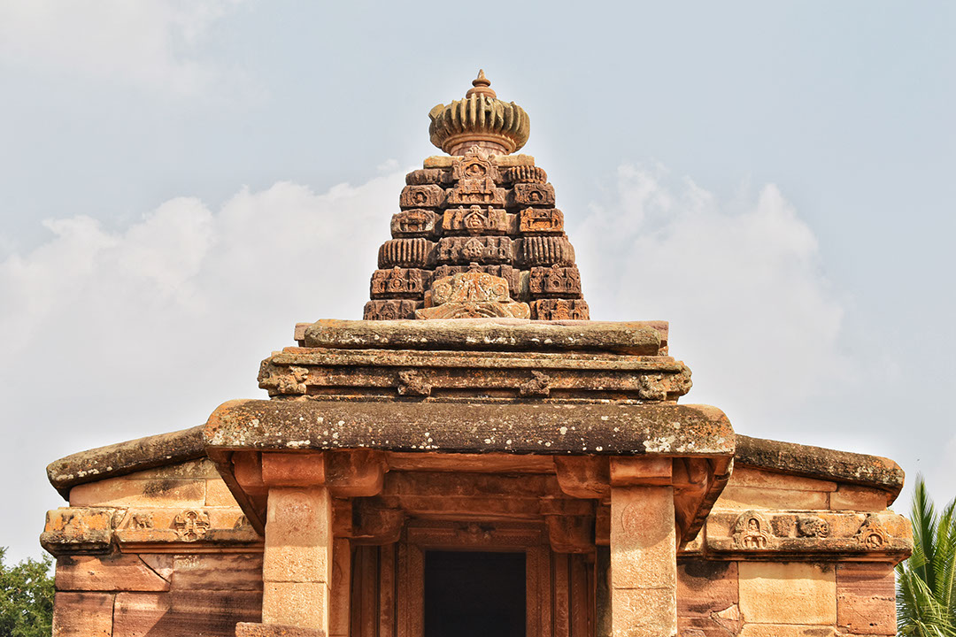 The Shikhara of the Hucchamalli temple with Amalaka built in Rekha Nagara Prasada Shailey